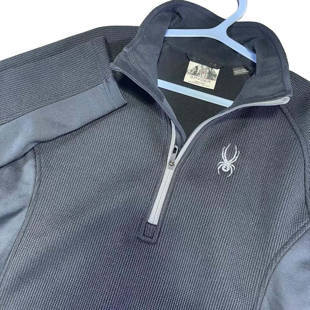 Spyder Men's Black Outbound Stryke 1/4 Zip Fleece Pullover Sweater Size M